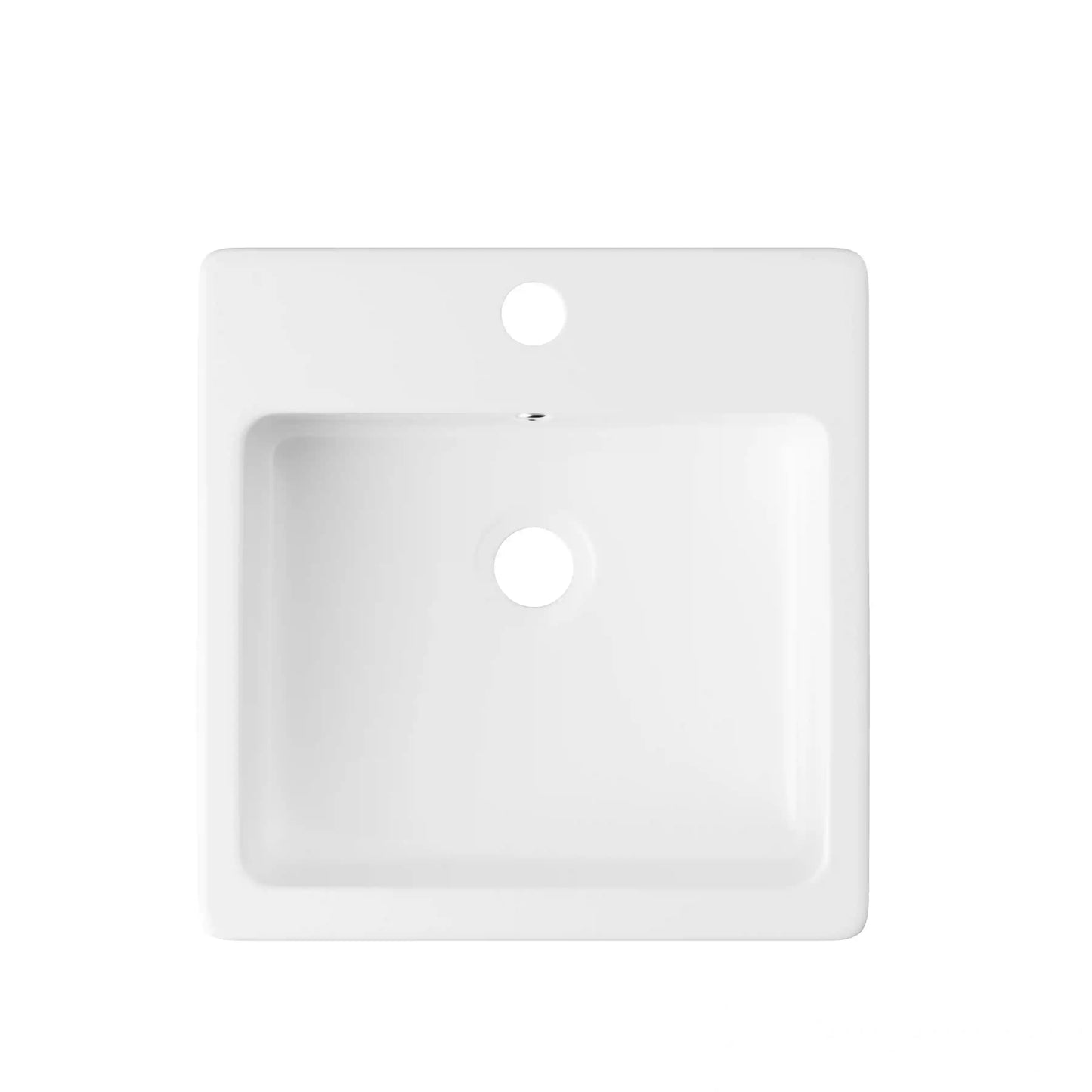 Turner 33" H White Square Freestanding Pedestal Sink