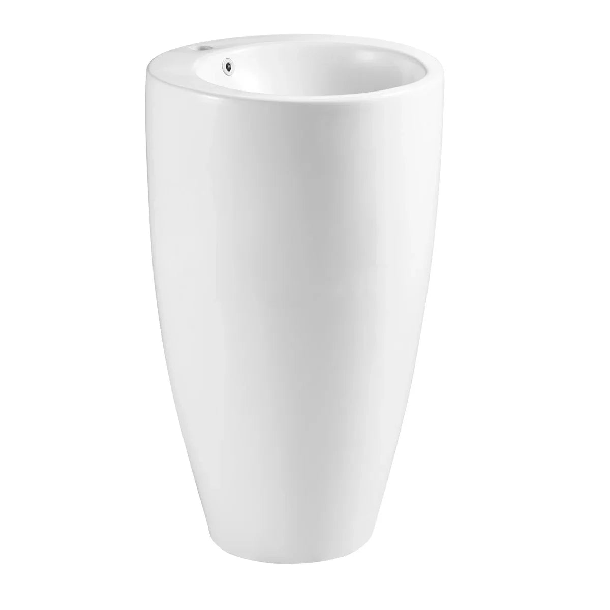 Gibbous 33.5" H Vitreous China Circular Pedestal Bathroom Sink