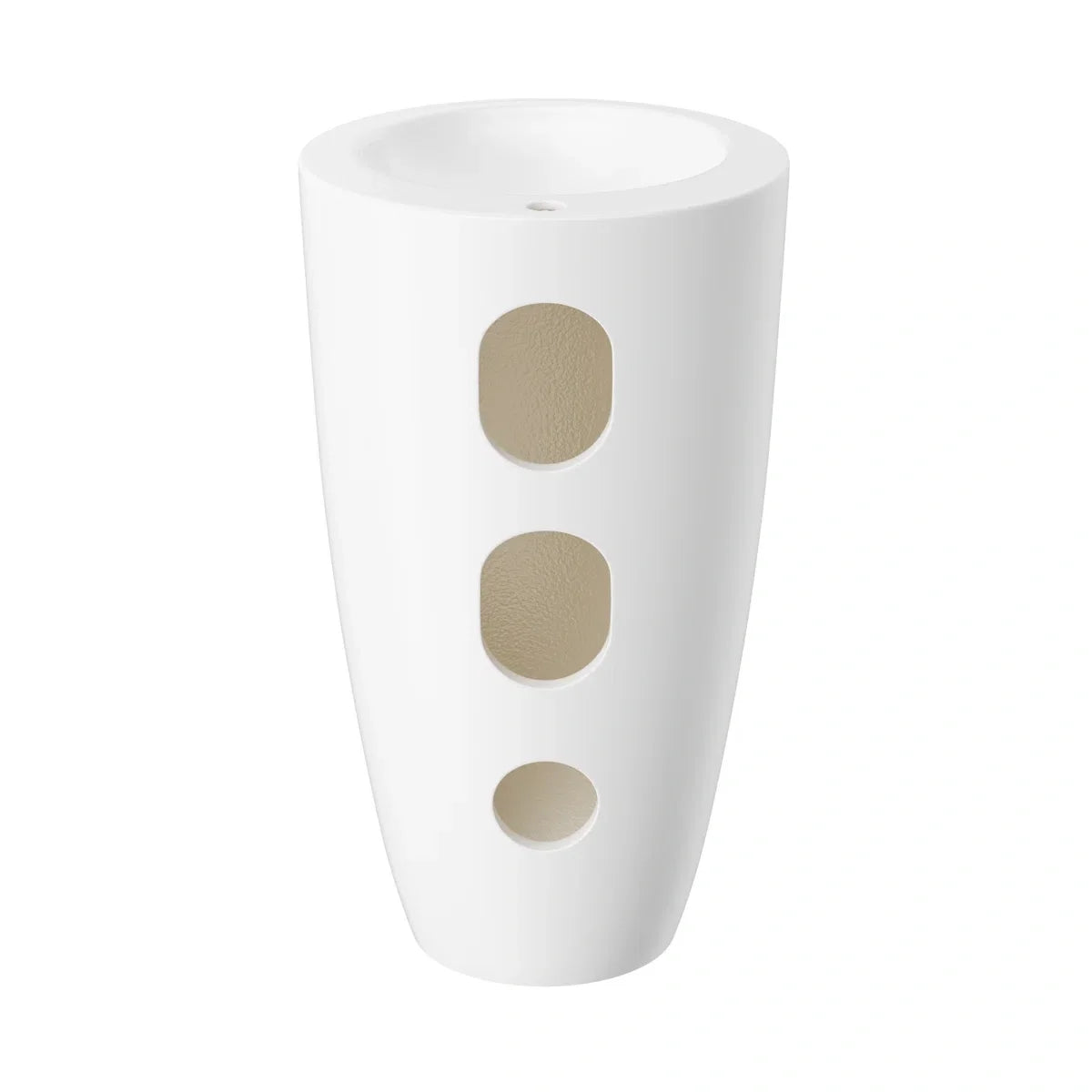 Gibbous 33.5" H Vitreous China Circular Pedestal Bathroom Sink