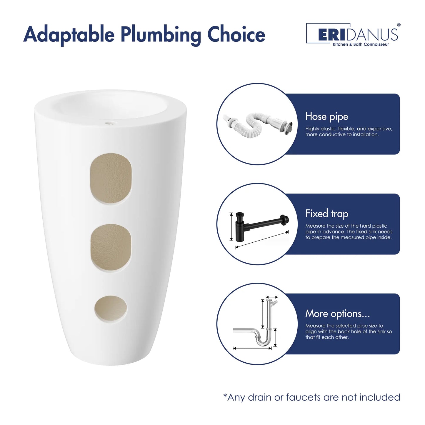 Gibbous 33.5" H Vitreous China Circular Pedestal Bathroom Sink