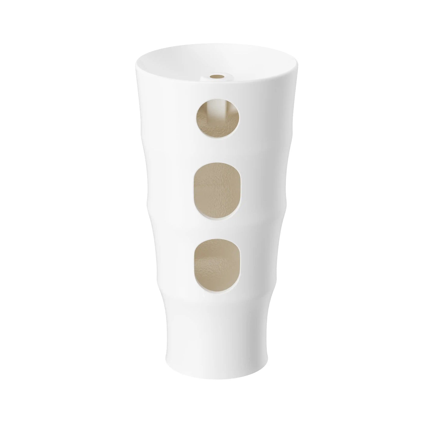 Brooklyn 32" H Crisp White Ceramic Circular Freestanding Pedestal Bathroom Sink