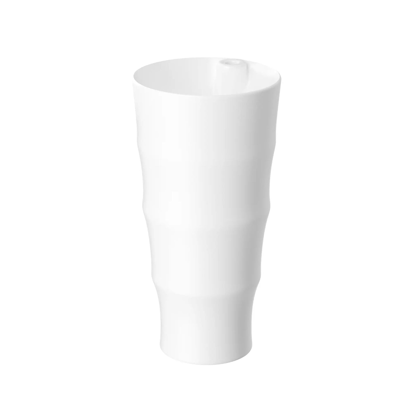 Brooklyn 32" H Crisp White Ceramic Circular Freestanding Pedestal Bathroom Sink
