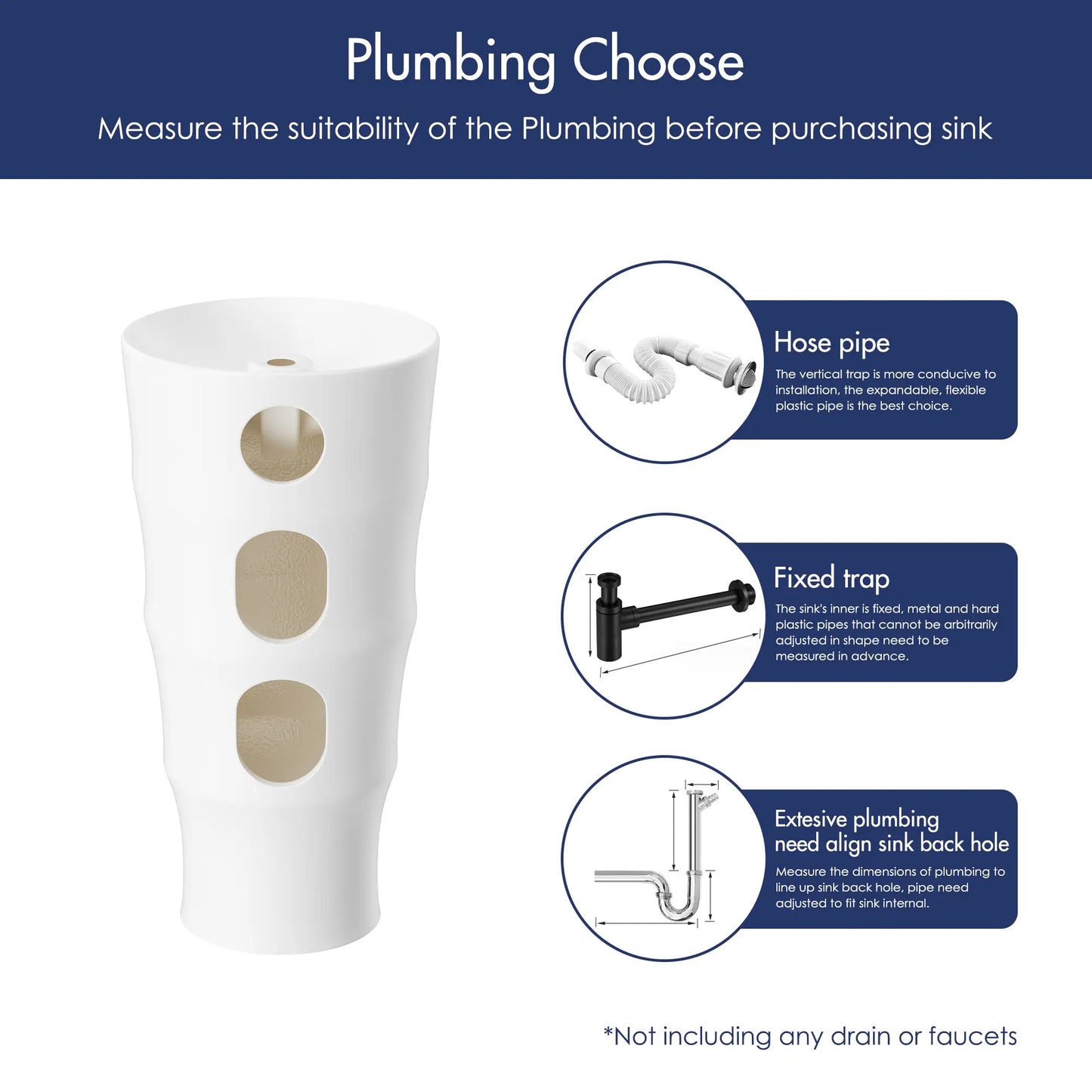 Brooklyn 32" H Crisp White Ceramic Circular Freestanding Pedestal Bathroom Sink