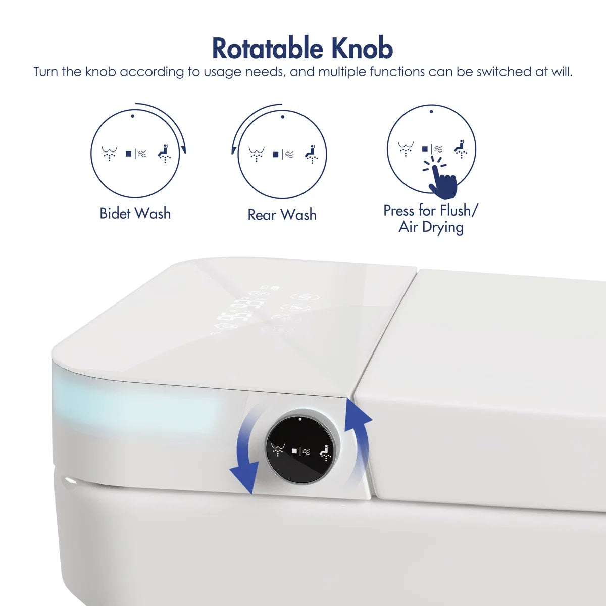 Piedmont Elongated Smart Toilet – Heated Seat, Touchless Flush & Optional Bidet