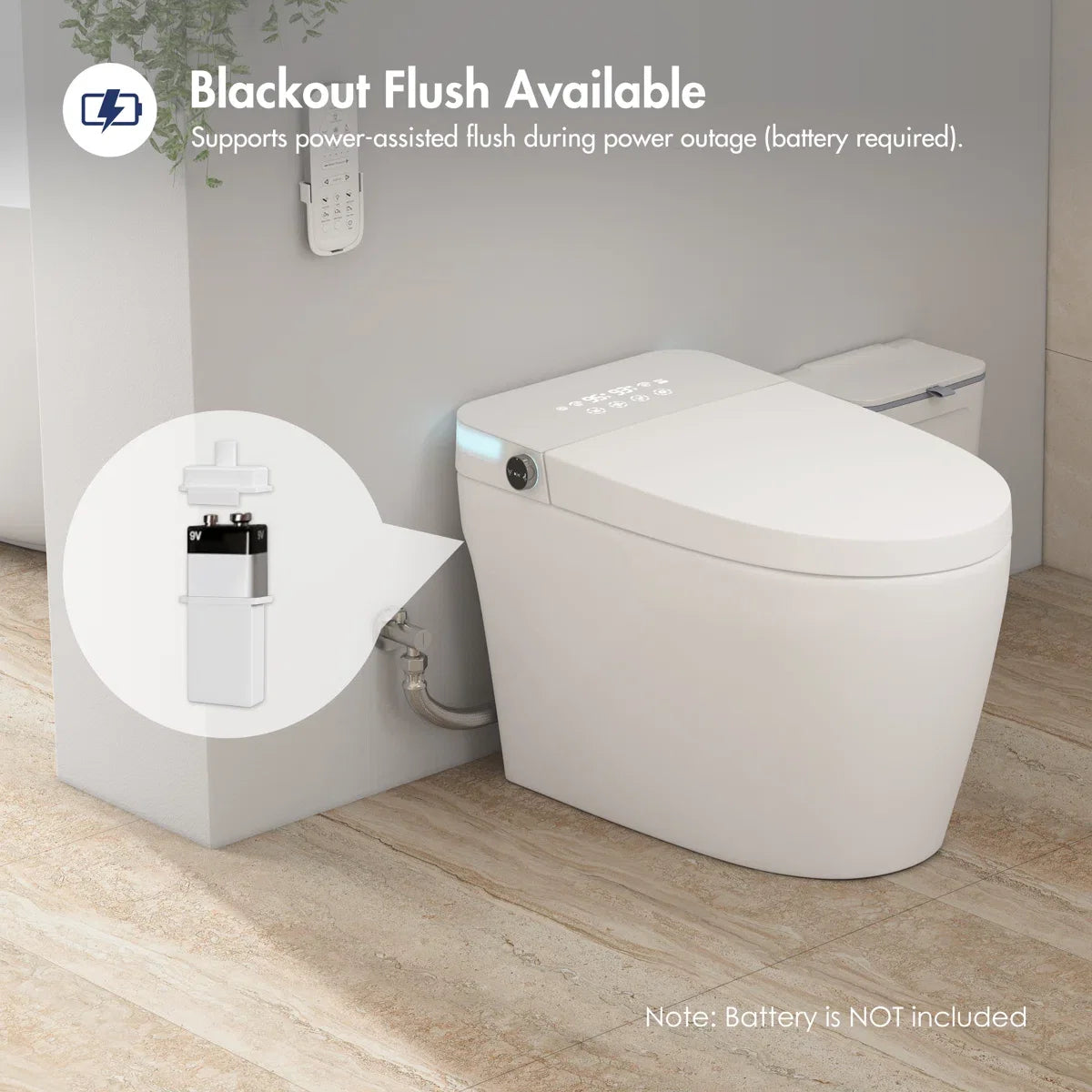 Piedmont Elongated Smart Toilet – Heated Seat, Touchless Flush & Optional Bidet