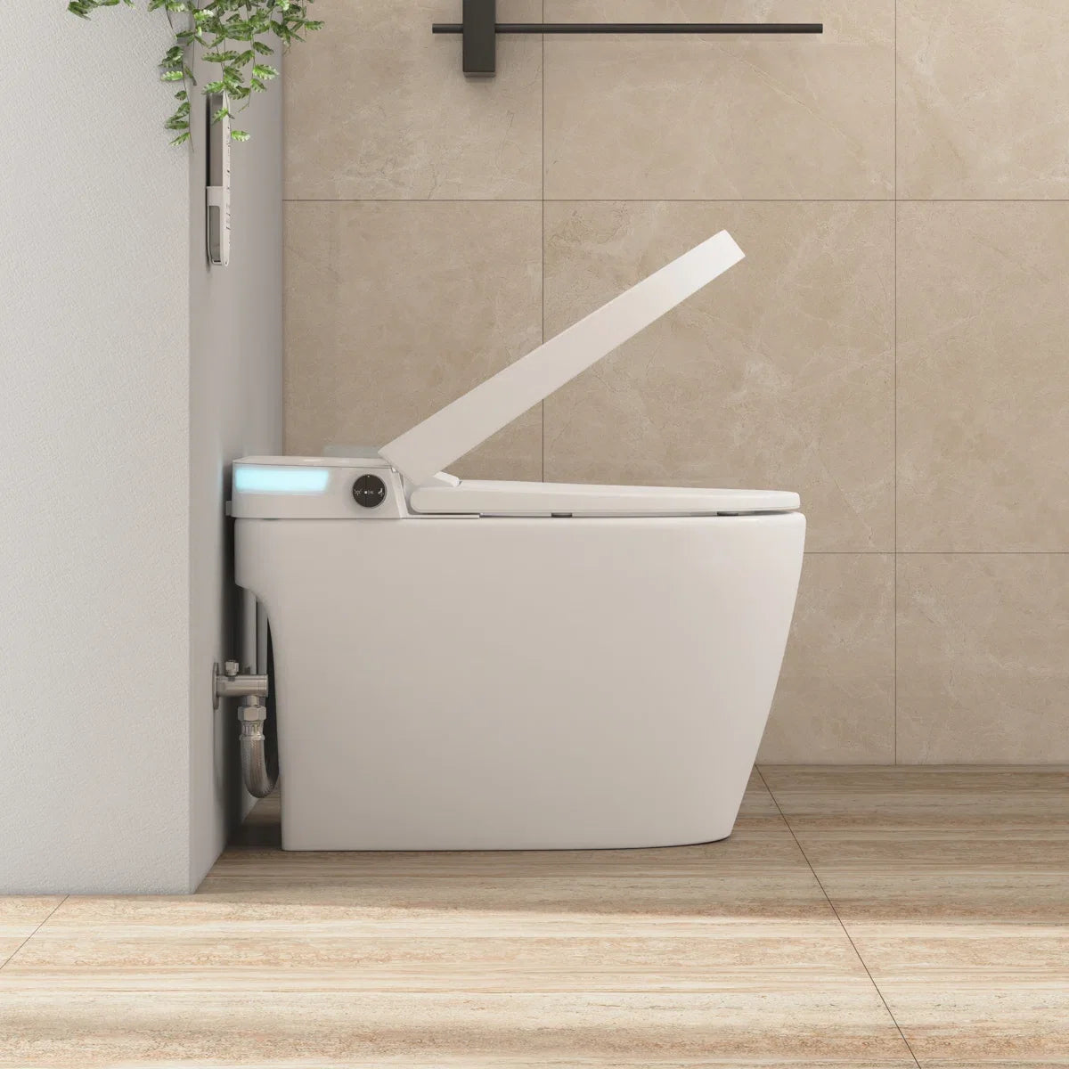 Piedmont Elongated Smart Toilet – Heated Seat, Touchless Flush & Optional Bidet