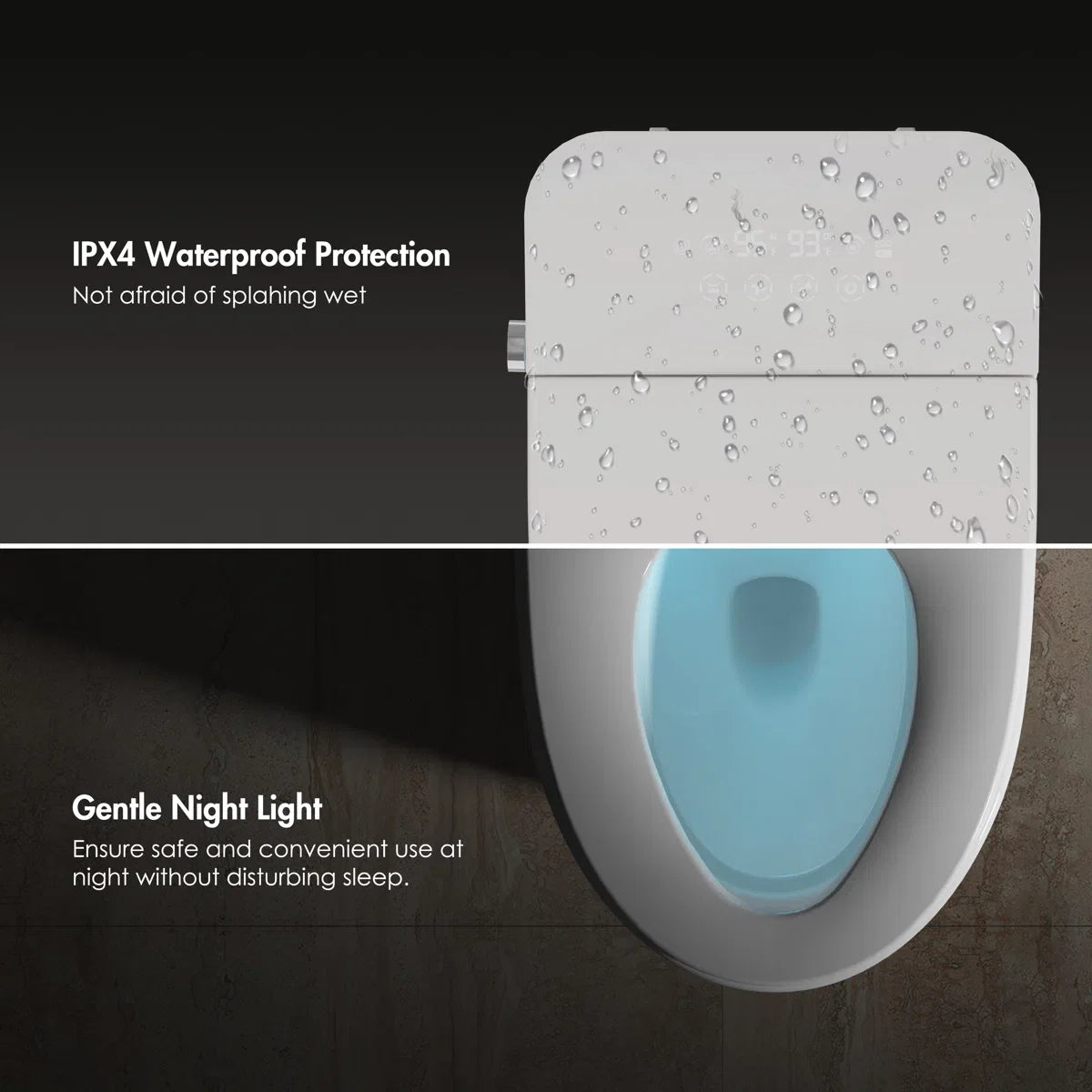 Piedmont Elongated Smart Toilet – Heated Seat, Touchless Flush & Optional Bidet