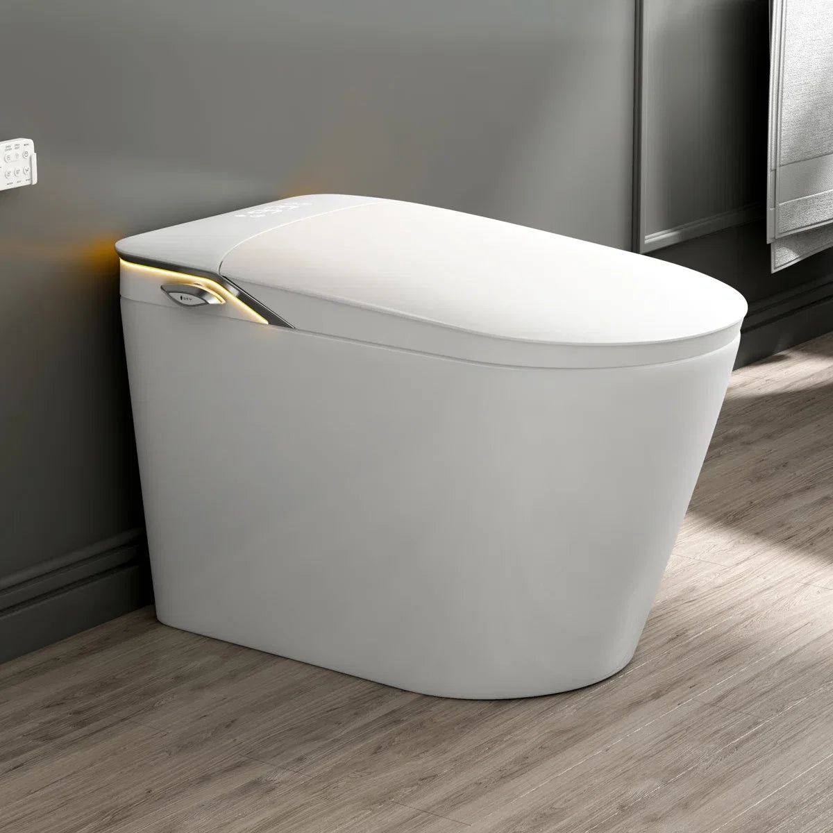 Tucson Smart Toilet – Heated Seat, Foot-Sensor Flush & Optional Auto-Lid with Foam Shield