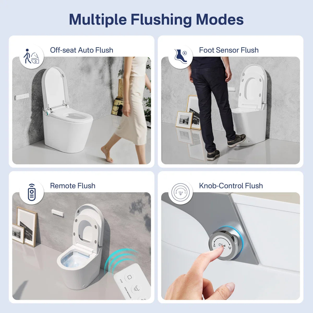 Mason Elongated Smart Toilet with Bidet, Heated Seat & Touchless Flush