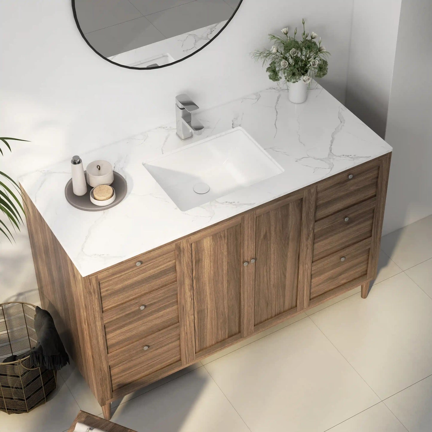 Denbigh 18" x 13" Rectangular Undermount Vitreous China Bathroom Sink in White with Overflow