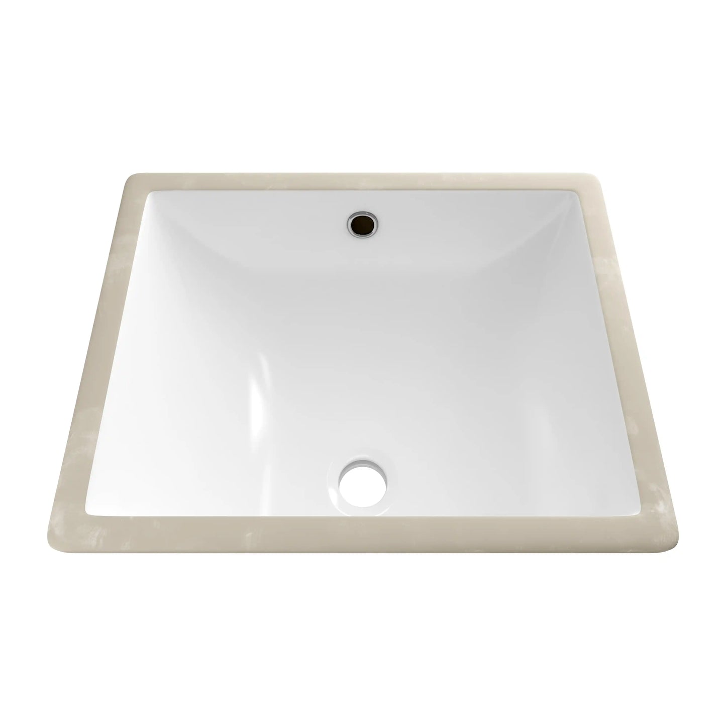 Denbigh 18" x 13" Rectangular Undermount Vitreous China Bathroom Sink in White with Overflow