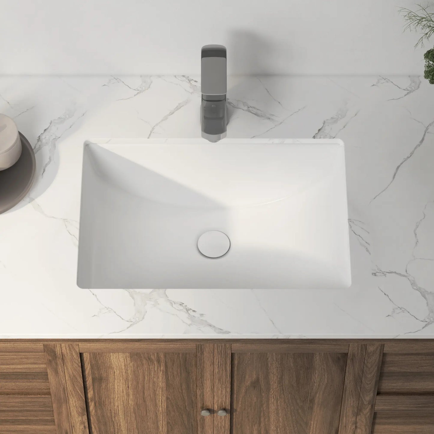Denbigh 21" x 15" Rectangular Undermount Vitreous China Sink