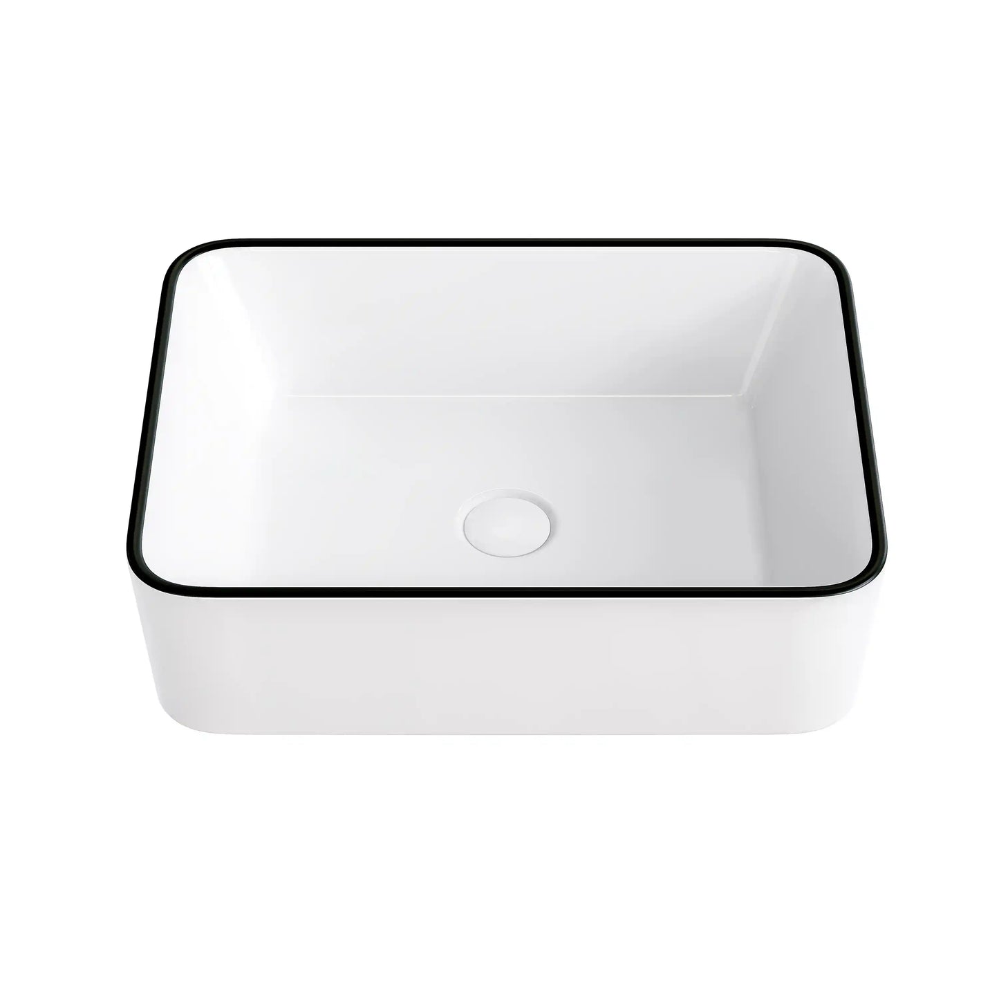 Denbigh 19" x 14'' White Vitreous China Rectangular Vessel Bathroom Sink