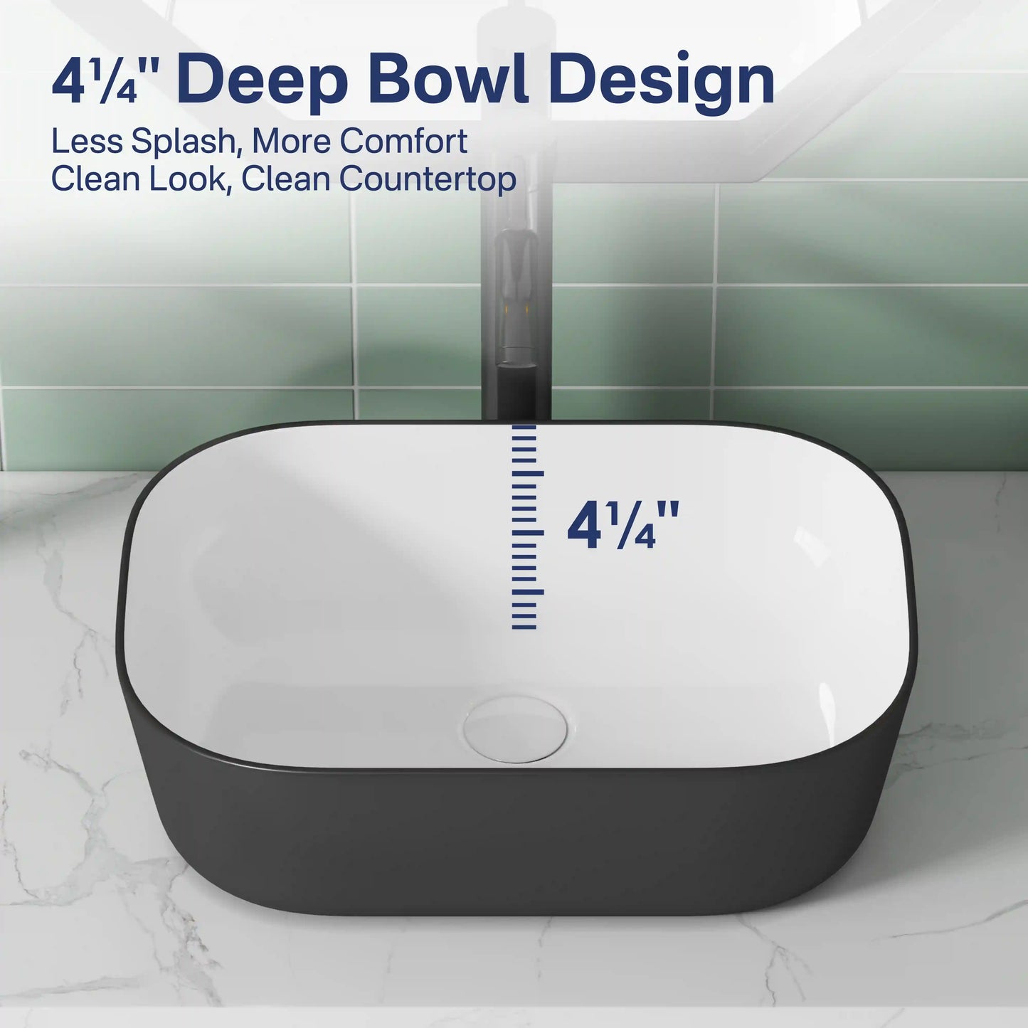 Salerno 18" x 13" Rectangular Vessel Vitreous China Bathroom Sink with Multiple Colors