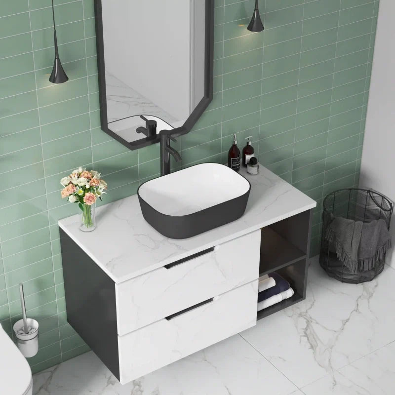 Salerno 18" x 13" Rectangular Vessel Vitreous China Bathroom Sink with Multiple Colors