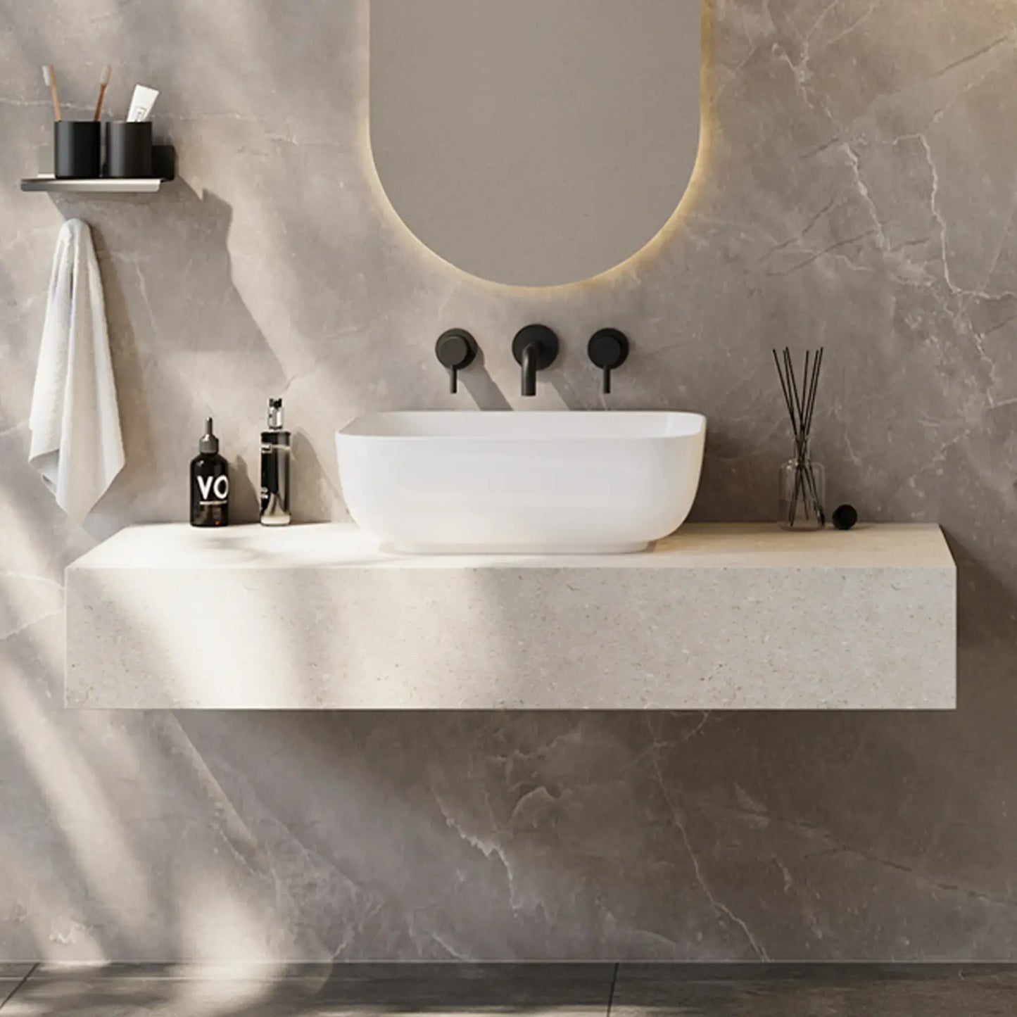 16" x 12" Rectangular White Ceramic Bathroom Vessel Sink