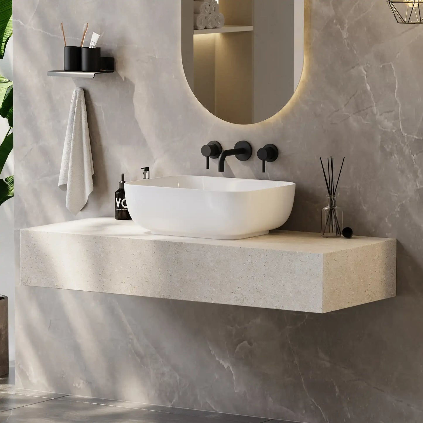 16" x 12" Rectangular White Ceramic Bathroom Vessel Sink