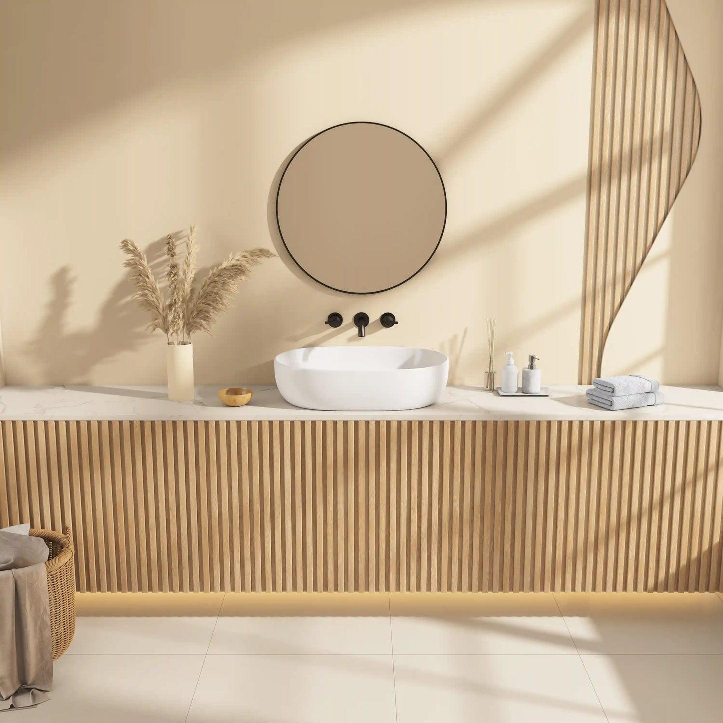 Salerno Oval Vessel White Porcelain Bathroom Sink Available in Multiple Sizes