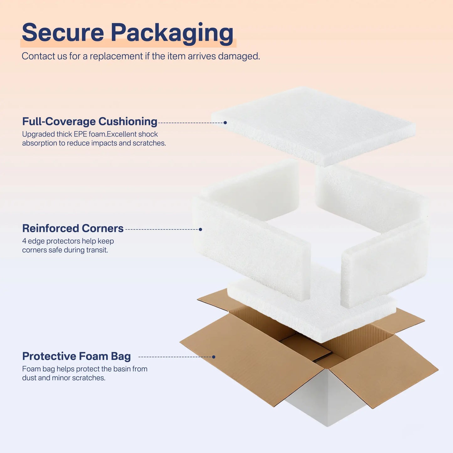 16" x 12" Rectangular Vitreous China Vessel Bathroom Sink with Faucet Hole