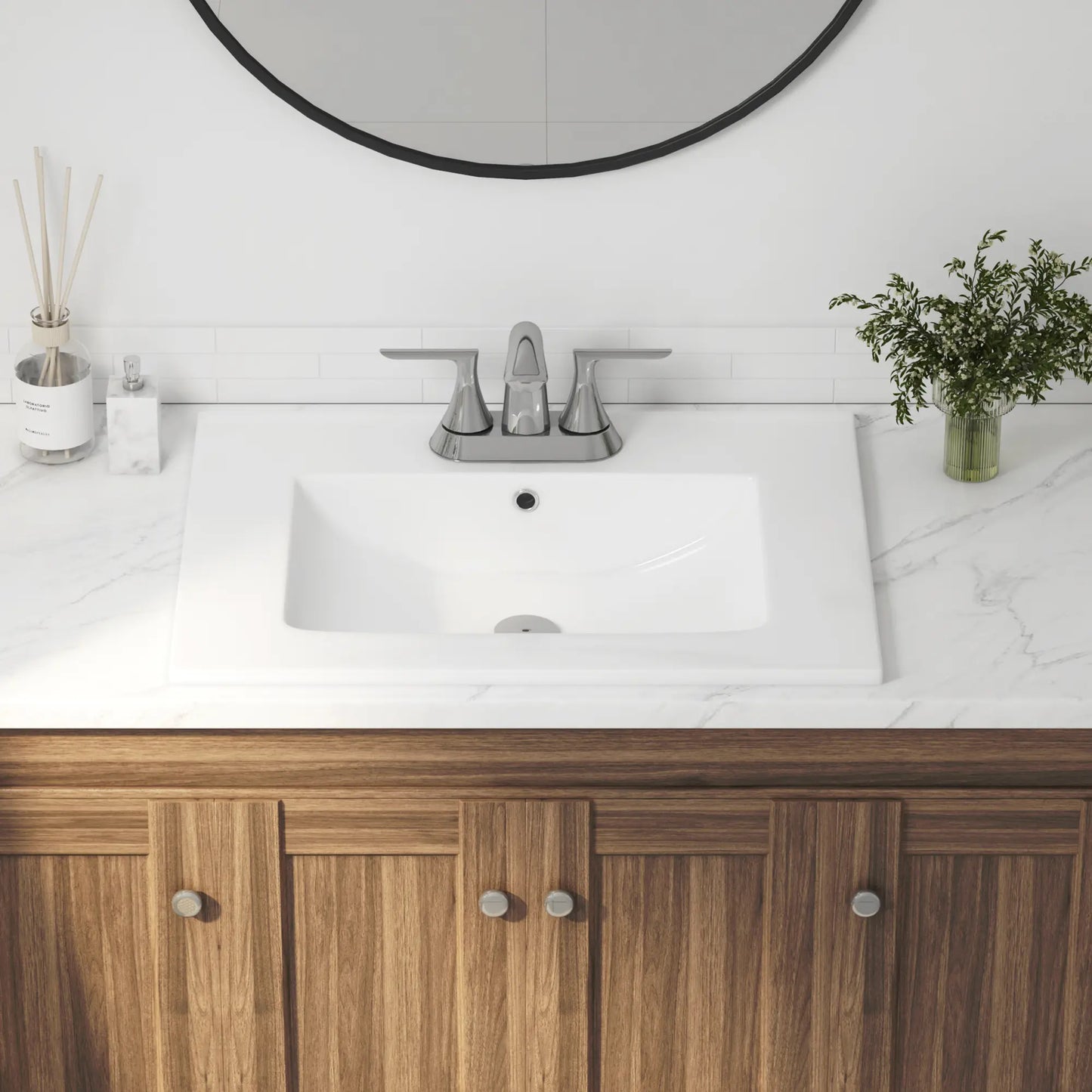 24" x 18" Dayton Vitreous China Vanity Top Sink | White ( Sink Only )