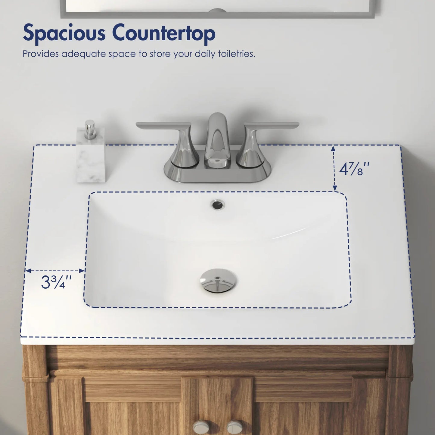 24" x 18" Dayton Vitreous China Vanity Top Sink | White ( Sink Only )