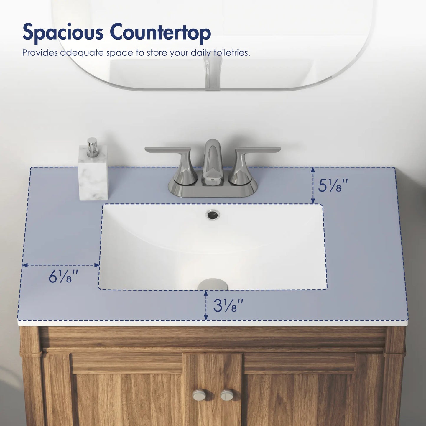 Tucson 30" x 18.25" Vitreous China Single Vanity Top Sink in White (Sink Only, No Vanity)