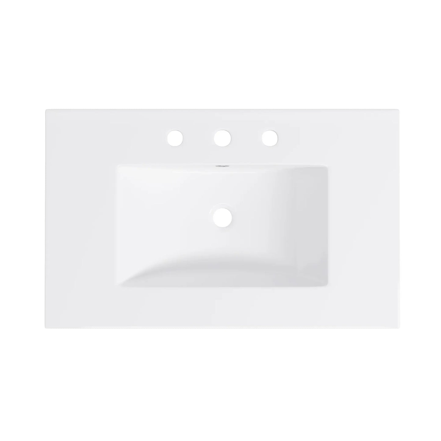 Tucson 30" x 18.25" Vitreous China Single Vanity Top Sink in White (Sink Only, No Vanity)