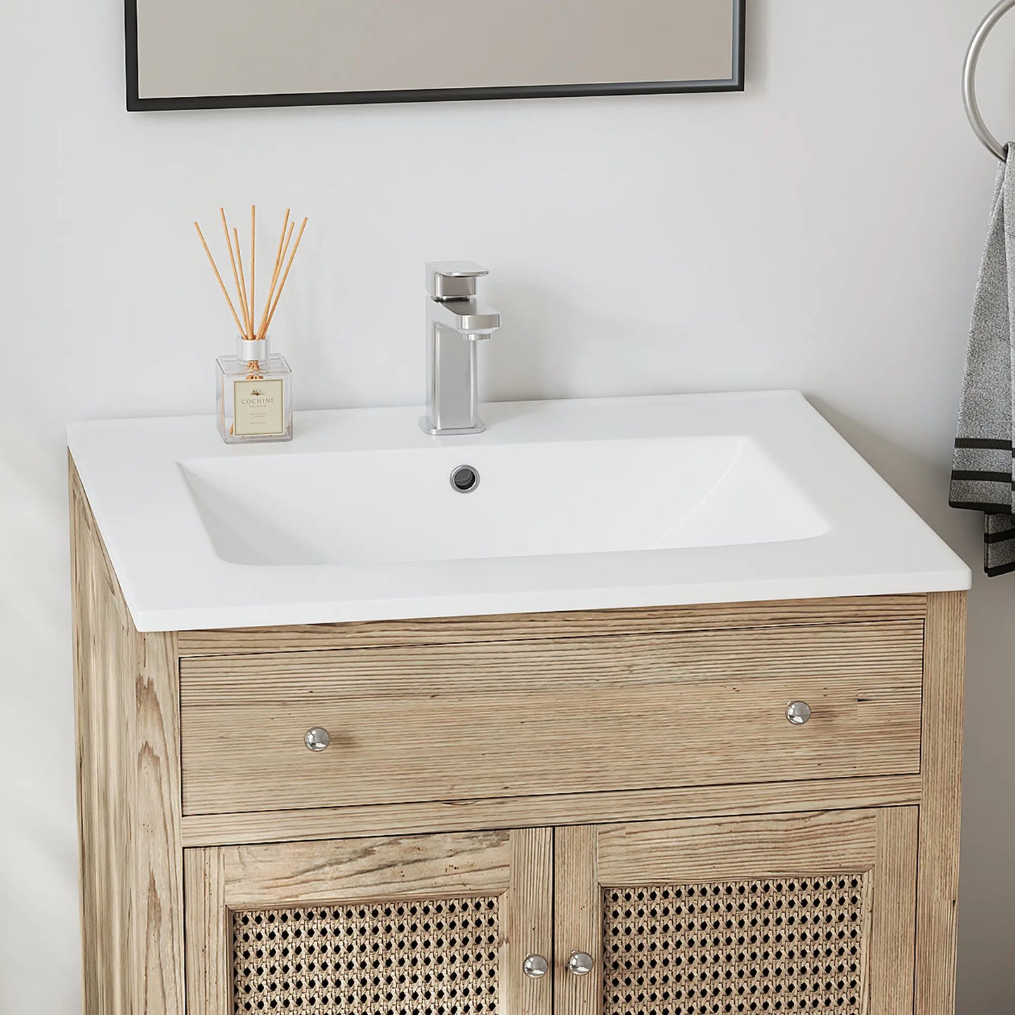 Dayton 25" x 22" Vitreous China Vanity Top Sink in White with Single Faucet Hole (Sink Only, No Vanity)