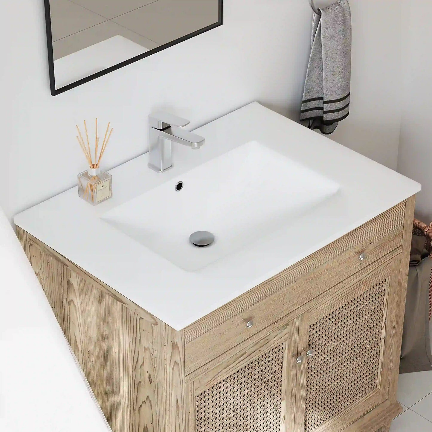 Dayton 31" x 22" White Rectangular Vitreous China Vanity Top Sink ( Sink Only )