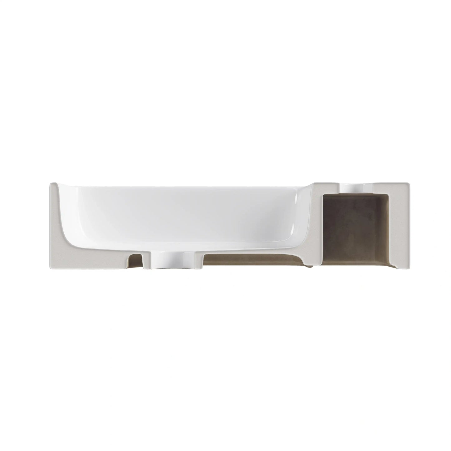 Turner 18" x 10" White Ceramic Rectangular Wall Mount & Vessel Bathroom Sink