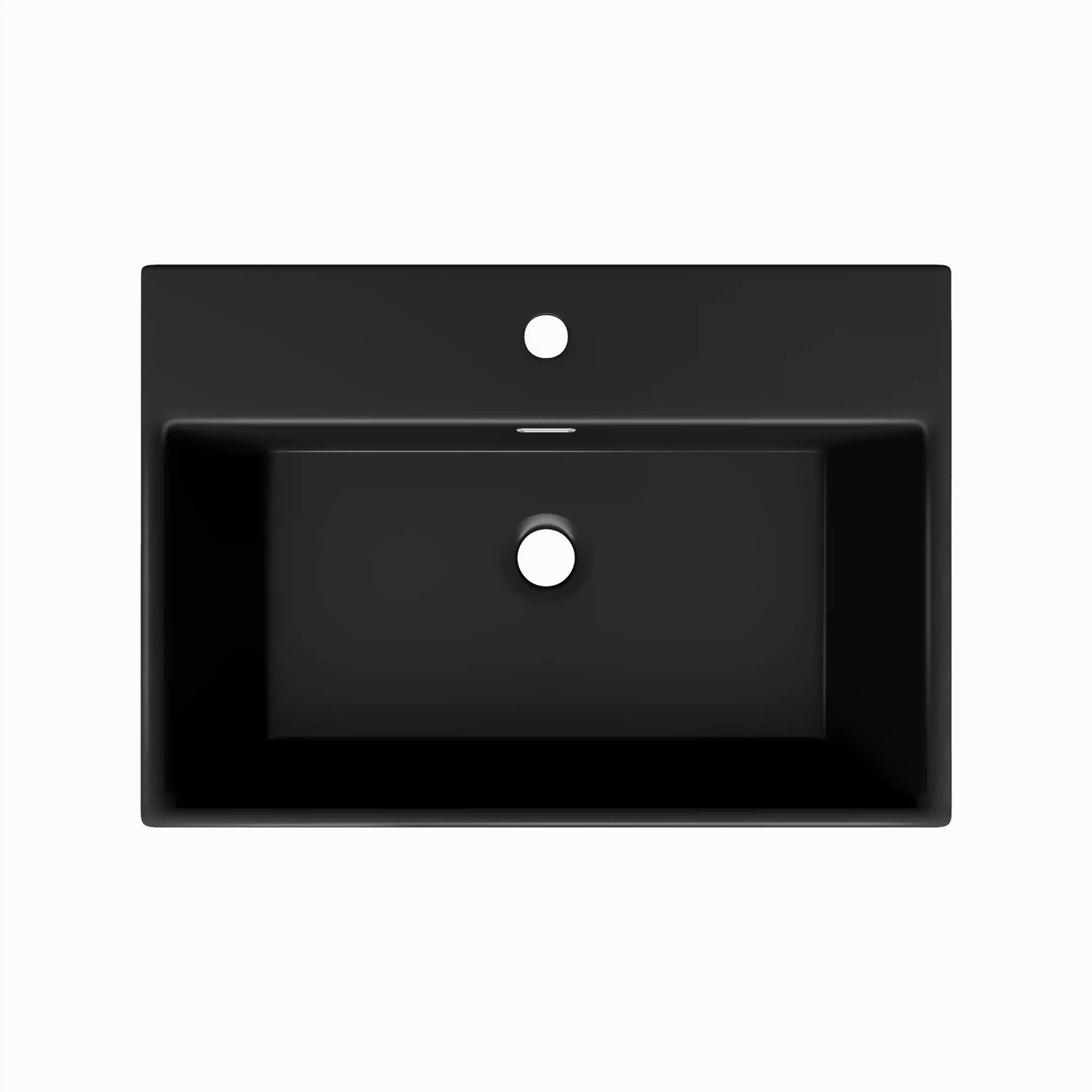 Turner 24" x 16" Rectangular Vessel Vitreous China Wall Mount Bathroom Sink with Overflow, Multiple Colors