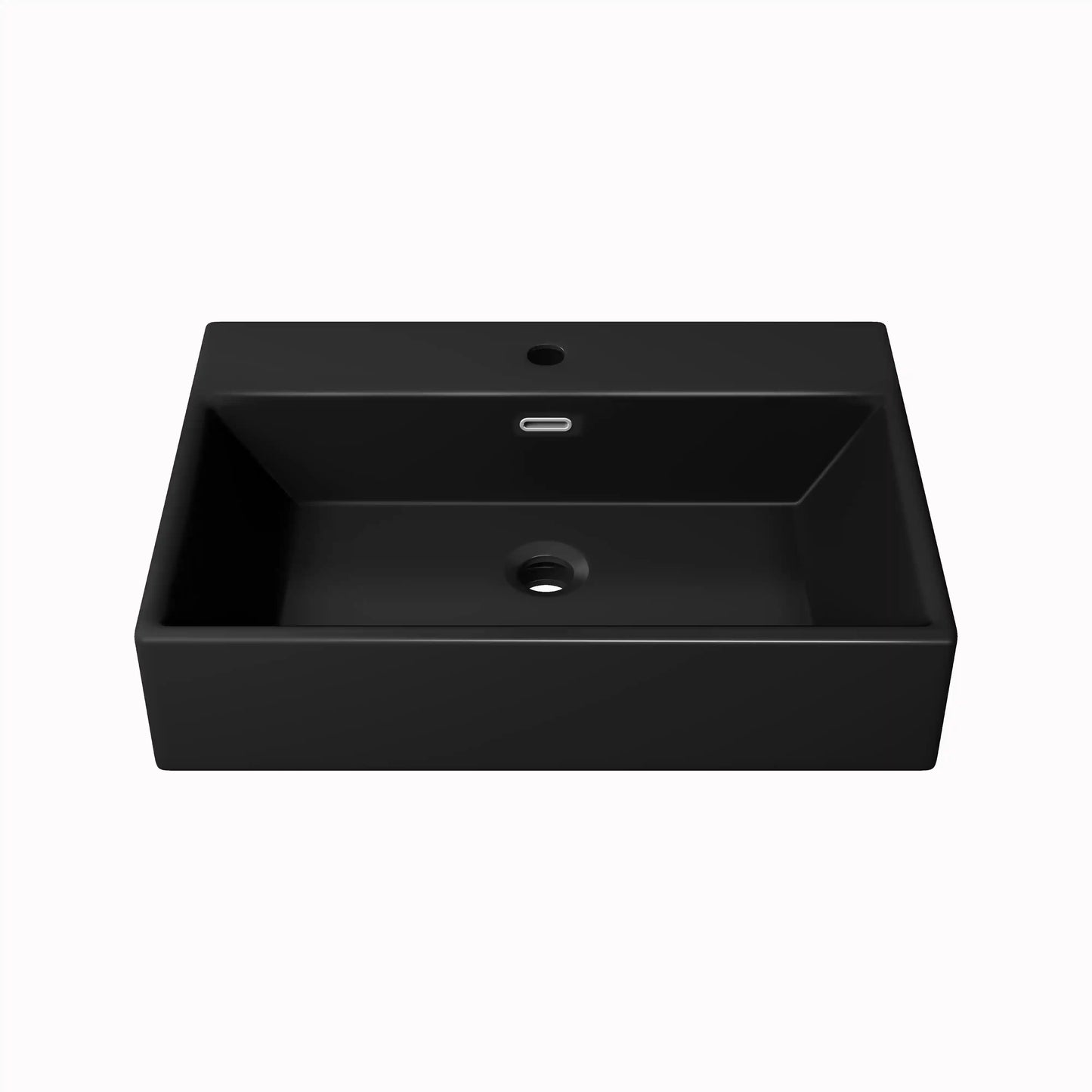 Turner 24" x 16" Rectangular Vessel Vitreous China Wall Mount Bathroom Sink with Overflow, Multiple Colors