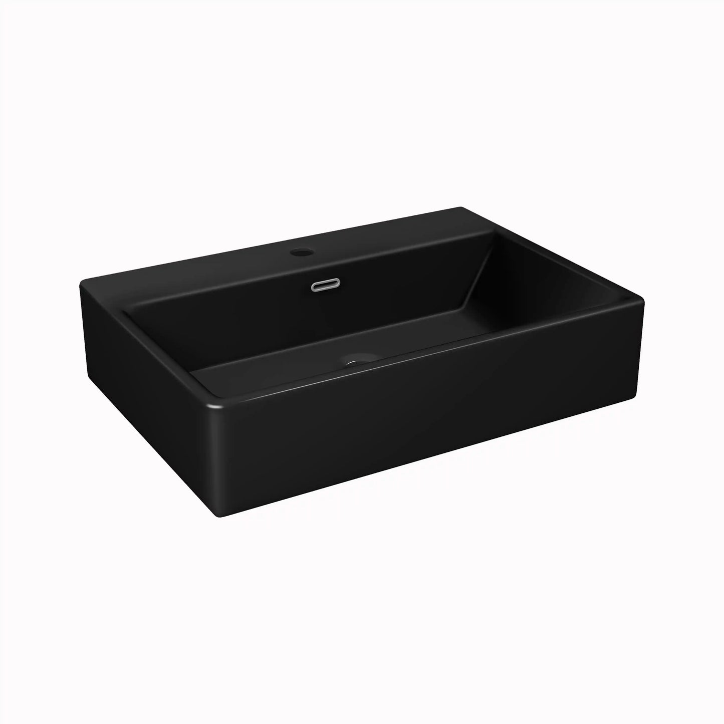Turner 24" x 16" Rectangular Vessel Vitreous China Wall Mount Bathroom Sink with Overflow, Multiple Colors
