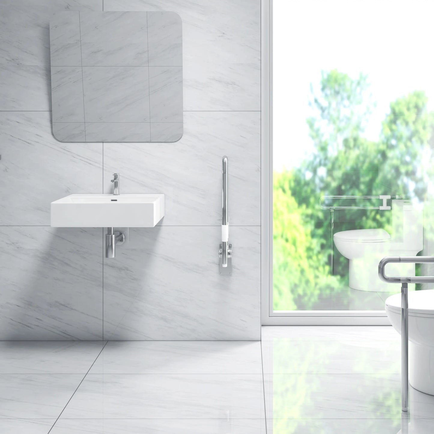 Turner 24" x 16" Rectangular Vessel Vitreous China Wall Mount Bathroom Sink with Overflow, Multiple Colors
