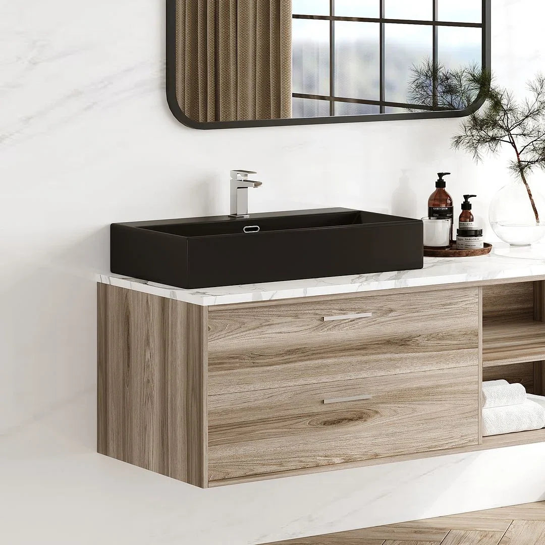 Turner 30" x 16.5" Rectangular Wall Mount Bathroom Sink with Overflow