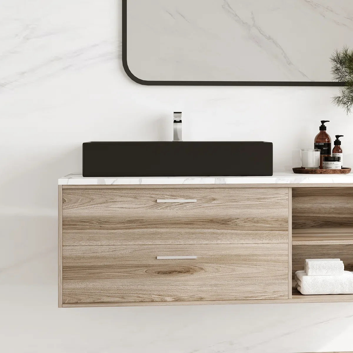 Turner 30" x 16.5" Rectangular Wall Mount Bathroom Sink with Overflow