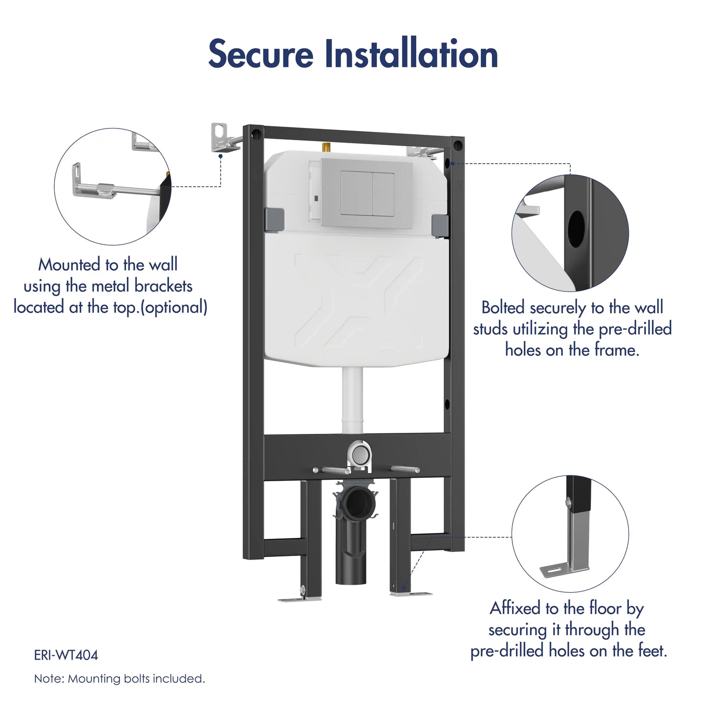 Capri Wall-Hung Rimless Elongated Toilet with In-Wall Tank, Dual Flush 0.8/1.6 GPF