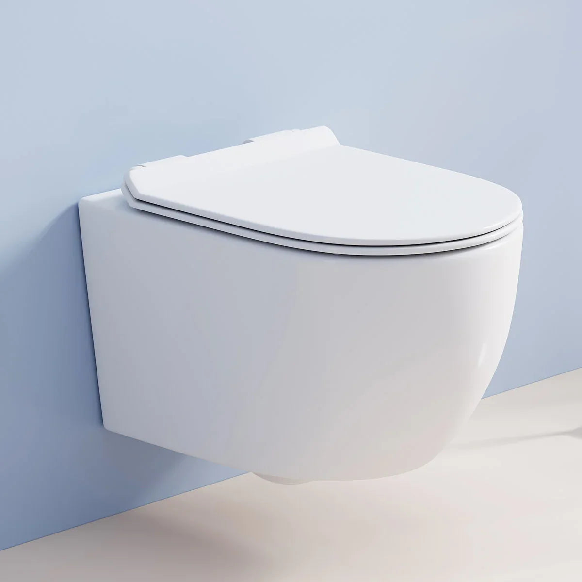 Capri Wall-Hung Rimless Elongated Toilet with In-Wall Tank, Dual Flush 0.8/1.6 GPF