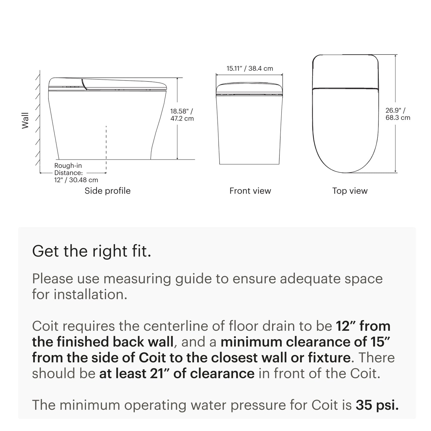 Coit Integrated Smart Bidet Toilet