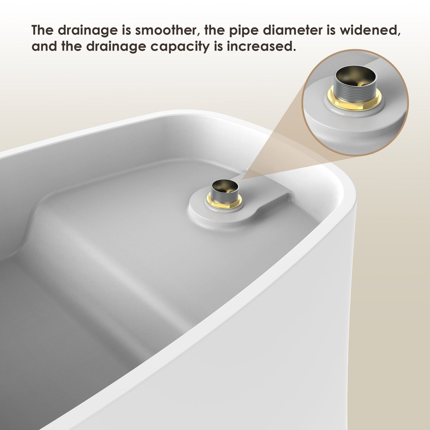 Pierre 51" x 29" Freestanding Solid Surface Japanese Soaking Bathtub in Matte White with Seat