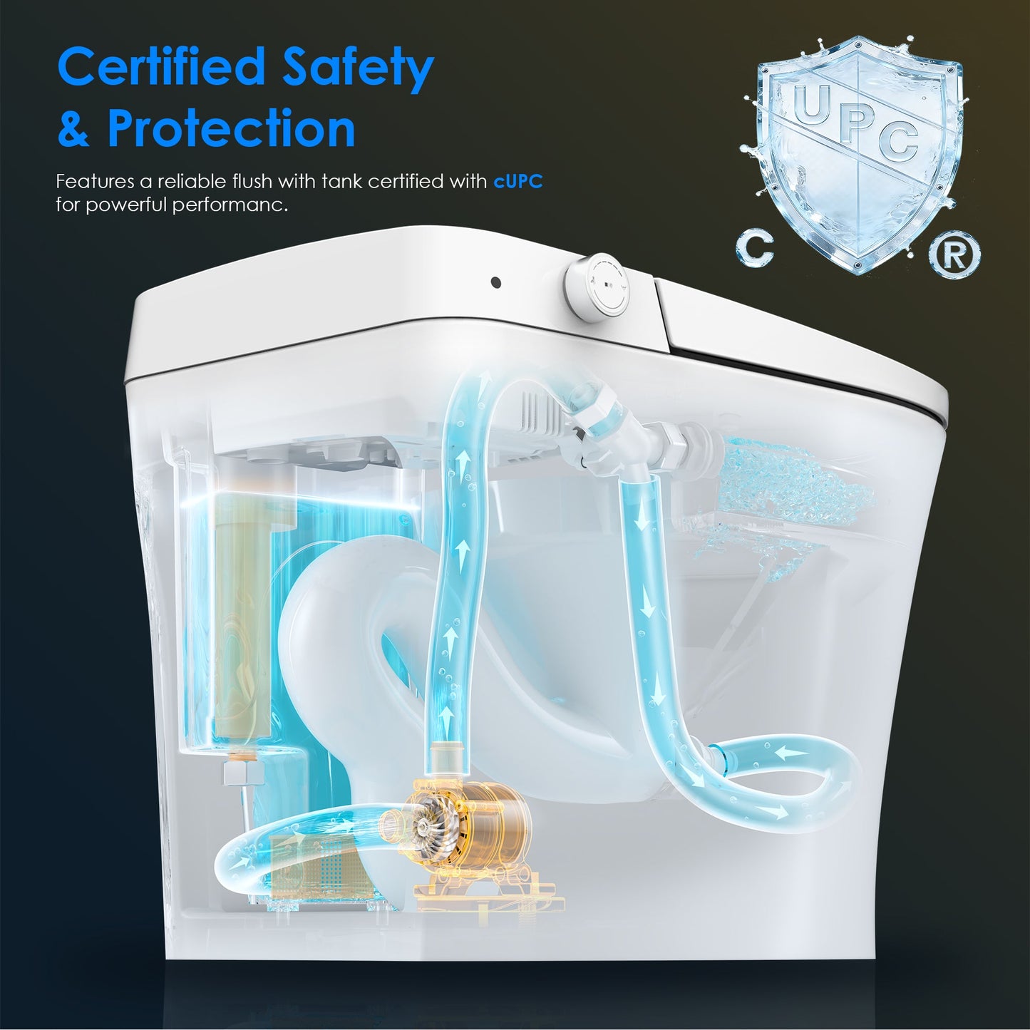 Natalie Smart Toilet with Tank Flush Bidet Wash