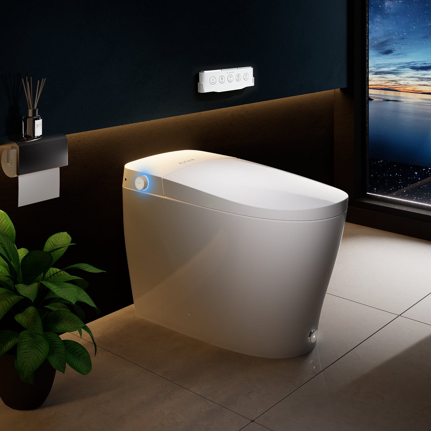 Natalie Smart Toilet with Tank Flush Bidet Wash