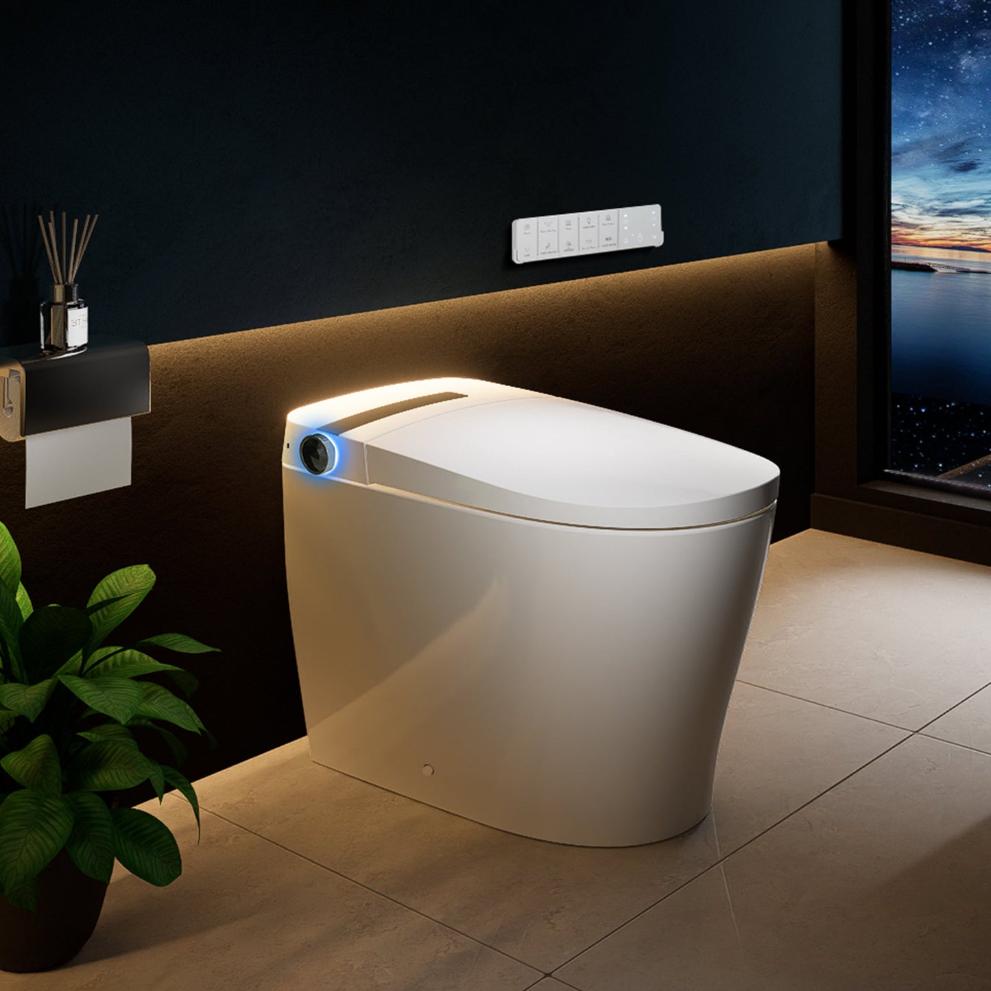 Marcel Smart Toilet with Tankless Flush & Bidet Wash