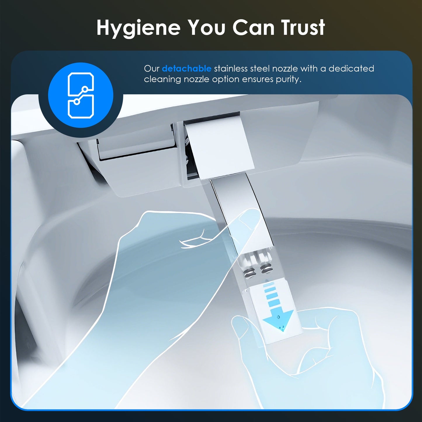 Marcel Smart Toilet with Tankless Flush & Bidet Wash