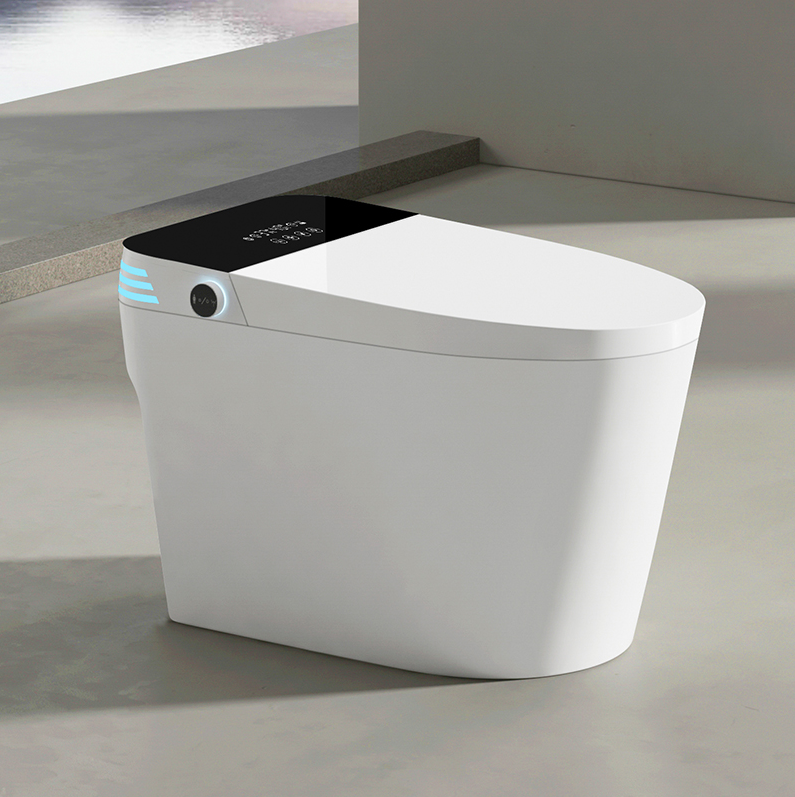 White Floor Mounted Intelligent Toilet | Tankless Smart Toilet