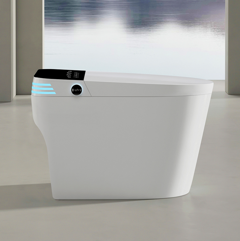 White Floor Mounted Intelligent Toilet | Tankless Smart Toilet
