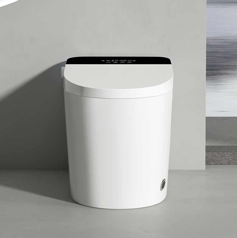 White Floor Mounted Intelligent Toilet | Tankless Smart Toilet