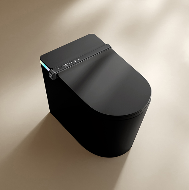 Black | Floor Mounted Intelligent Toilet | Tankless Smart Toilet