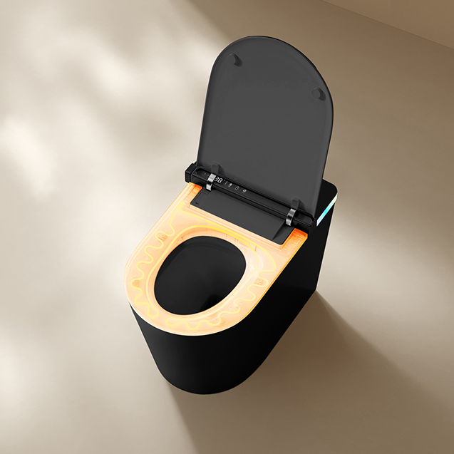 Black | Floor Mounted Intelligent Toilet | Tankless Smart Toilet