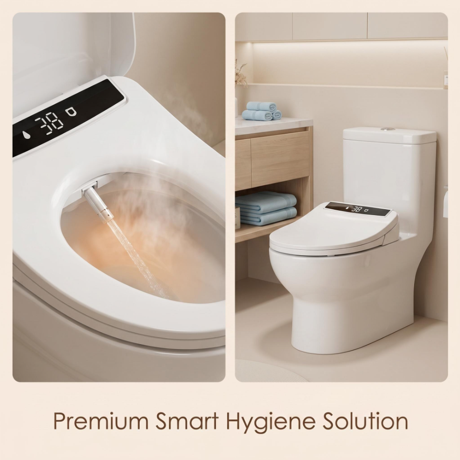 Elongated V-Shape Intelligent Toilet Seat OEM/ODM Support | Smart Bidet Seat